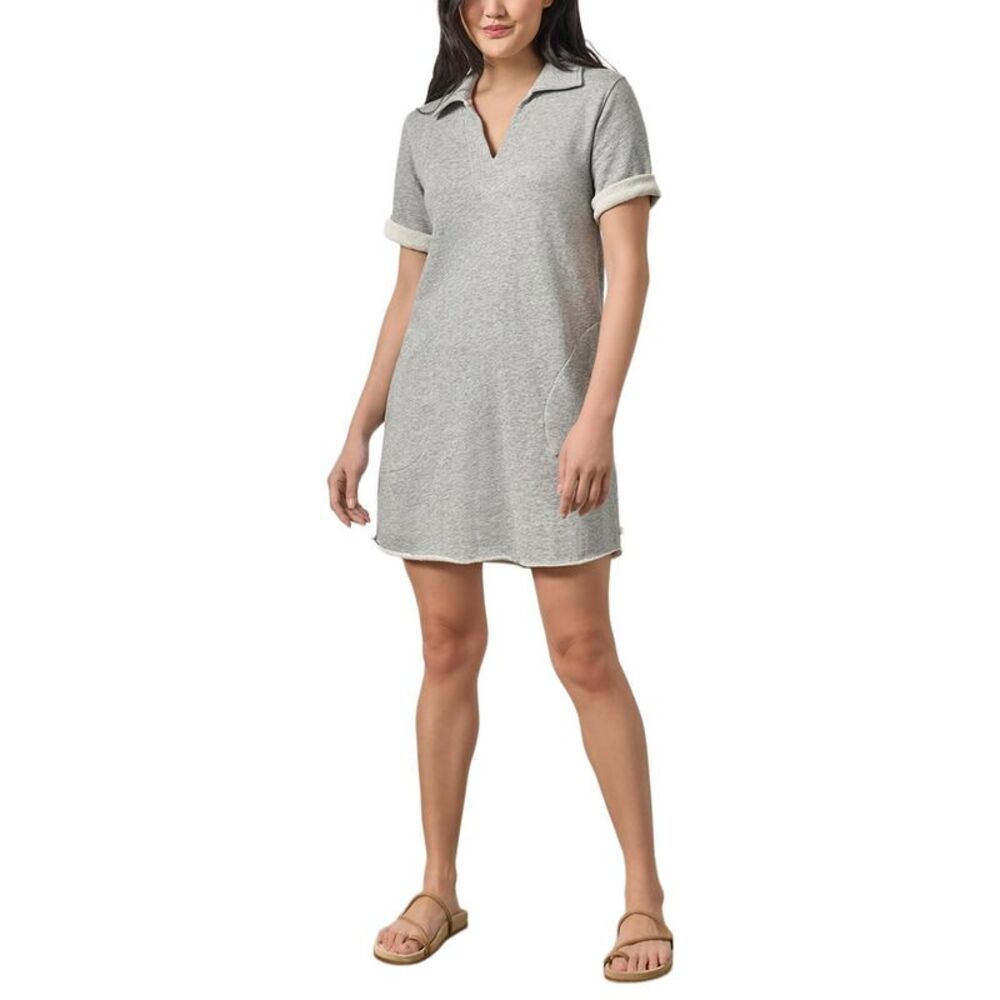 Lilla P Womens Raw Hem Terry Dress